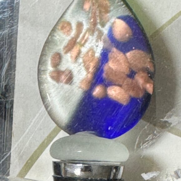 Handcrafted Art Glass Wine Bottle Stoppers Set Of 2 NEW In Package - Picture 4 of 7